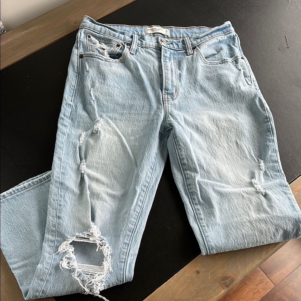 Abercrombie & Fitch Light Blue Boyfriend Jeans